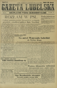 Gazeta Lubelska : niezależne pismo demokratyczne. R. 2, nr 158=467 (9 czerwiec 1946)