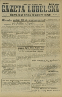 Gazeta Lubelska : niezależne pismo demokratyczne. R. 2, nr 163=472 (15 czerwiec 1946)