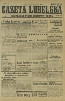 Gazeta Lubelska : niezależne pismo demokratyczne. R. 2, nr 168=477 (20 czerwiec 1946)