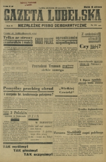 Gazeta Lubelska : niezależne pismo demokratyczne. R. 2, nr 171=480 (23 czerwiec 1946)