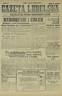 Gazeta Lubelska : niezależne pismo demokratyczne. R. 2, nr 175=484 (27 czerwiec 1946)