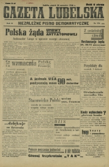 Gazeta Lubelska : niezależne pismo demokratyczne. R. 2, nr 176=485 (28 czerwiec1946)