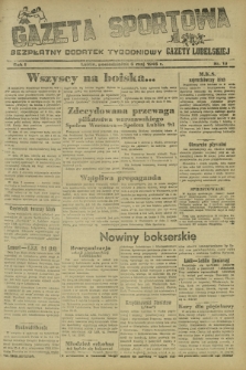 Gazeta Sportowa : bezpłatny dodatek tygodniowy Gazety Lubelskiej. Nr 13 (6 maj 1946)