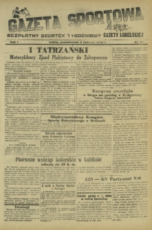 Gazeta Sportowa : bezpłatny dodatek tygodniowy Gazety Lubelskiej. Nr 17 (3 czerwiec 1946)