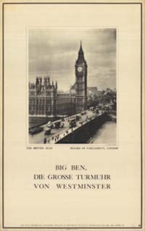 Big Ben, die grosse Turmuhr von Westminster