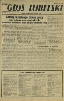 Nowy Głos Lubelski. R. 4, nr 137 (16 czerwca 1943)