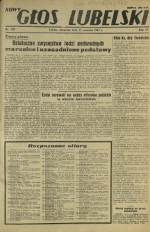 Nowy Głos Lubelski. R. 4, nr 138 (17 czerwca 1943)