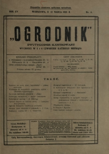 Ogrodnik : dwutygodnik ilustrowany. R. 15, nr 5 (12 marca 1925)