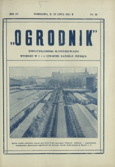 Ogrodnik : dwutygodnik ilustrowany. R. 15, nr 14 (23 lipca 1925)