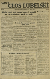 Nowy Głos Lubelski. R. 4, nr 195 (22-23 sierpnia 1943)