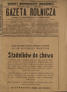 Gazeta Rolnicza : pismo tygodniowe ilustrowane. R. 69, nr 1-2 (11 stycznia 1929)