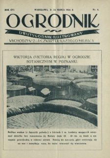 Ogrodnik : dwutygodnik ilustrowany. R. 16, nr 6 (25 marca 1926)