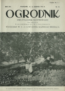 Ogrodnik : dwutygodnik ilustrowany. R. 16, nr 16 (26 sierpnia 1926)