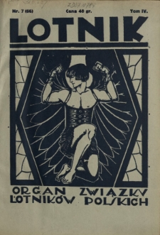 Lotnik : organ Związku Lotników Polskich / red.: Bolesł. Ostrowski, Józef Filipowicz. T. 4, nr 7=66 (2 października 1926)