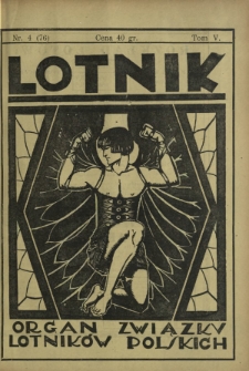Lotnik : organ Związku Lotników Polskich / red.: Bolesław Ostrowskii T. 5, nr 4=76 (15 marca 1927)