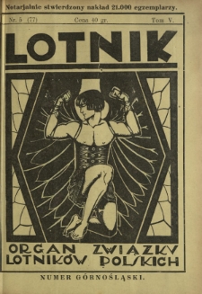 Lotnik : organ Związku Lotników Polskich / red.: Bolesław Ostrowskii T. 5, nr 5=77 (20 marca 1927)