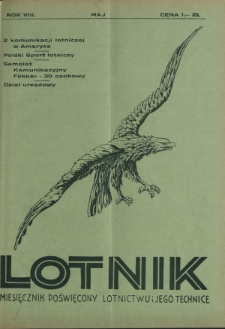 Lotnik : organ Wielkopolskiego Klubu Lotników / red. Edmund Hołodyński. R. 8, nr 5=134 (maj 1931)