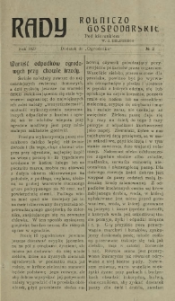 Rady Rolniczo-Gospodarskie : dodatek do "Ogrodnika" / pod red. W. J. Zielińskiego. 1927, nr 2