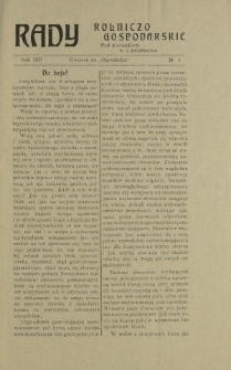 Rady Rolniczo-Gospodarskie : dodatek do "Ogrodnika" / pod red. W. J. Zielińskiego. 1927, nr 5