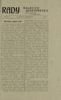 Rady Rolniczo-Gospodarskie : dodatek do "Ogrodnika" / pod red. W. J. Zielińskiego. 1927, nr 6