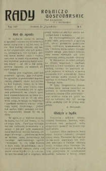 Rady Rolniczo-Gospodarskie : dodatek do "Ogrodnika" / pod red. W. J. Zielińskiego. 1927, nr 8