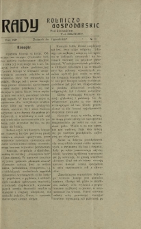 Rady Rolniczo-Gospodarskie : dodatek do "Ogrodnika" / pod red. W. J. Zielińskiego. 1927, nr 11