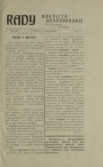 Rady Rolniczo-Gospodarskie : dodatek do "Ogrodnika" / pod red. W. J. Zielińskiego. 1927, nr 13