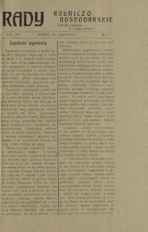 Rady Rolniczo-Gospodarskie : dodatek do "Ogrodnika" / pod red. W. J. Zielińskiego. 1927, nr 17