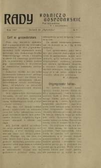 Rady Rolniczo-Gospodarskie : dodatek do "Ogrodnika" / pod red. W. J. Zielińskiego. 1927, nr 23