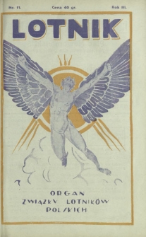 Lotnik : organ Związku Lotników Polskich. T. 3, nr 11=50 (13 marca 1926)