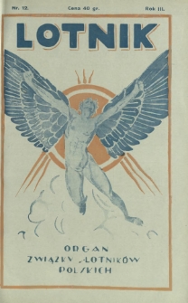 Lotnik : organ Związku Lotników Polskich. T. 3, nr 12=51 (20 marca 1926)
