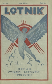 Lotnik : organ Związku Lotników Polskich. T. 3, nr 20=57 (9 czerwca 1926)