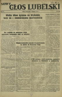 Nowy Głos Lubelski. R. 4, nr 256 (3 listopada 1943)