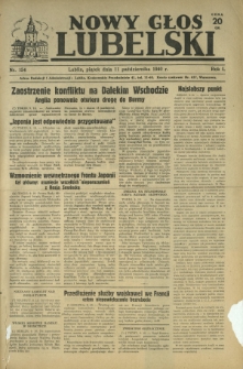 Nowy Głos Lubelski. R. 1, nr 154 (11 października 1940)