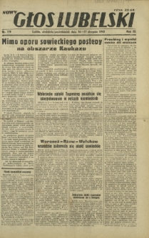 Nowy Głos Lubelski. R. 3, nr 190 (16-17 sierpnia 1942)
