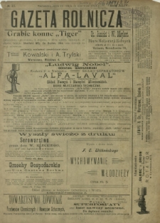 Gazeta Rolnicza. R. 44, nr 22 (22 maja 1904)