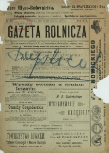 Gazeta Rolnicza. R. 41, nr 39 (15 września 1901)