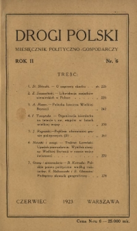 Drogi Polski : miesięcznik polityczno-gospodarczy. R. 2, nr 6 (czerwiec 1923)