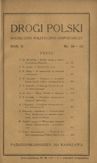Drogi Polski : miesięcznik polityczno-gospodarczy. R. 2, nr 10-12 (październik-grudzień 1923)