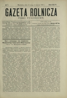 Gazeta Rolnicza : pismo tygodniowe. R. 46, nr 9 (18 lutego 1906)