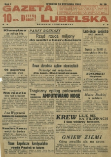 Gazeta Lubelska : dziennik ilustrowany : dzień dobry! R. 1, nr 10 (13 stycznia 1931)