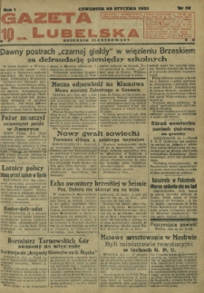 Gazeta Lubelska : dziennik ilustrowany. R. 1, nr 19 (22 stycznia 1931)