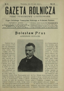 Gazeta Rolnicza : pismo tygodniowe ilustrowane. R. 52, nr 21 (24 maja 1912)