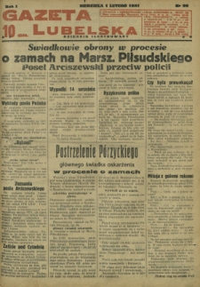 Gazeta Lubelska : dziennik ilustrowany. R. 1, nr 29 (1 lutego 1931)