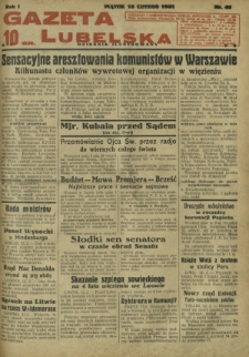 Gazeta Lubelska : dziennik ilustrowany. R. 1, nr 41 (13 lutego 1931)
