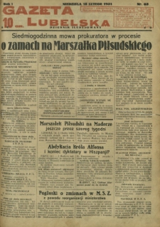 Gazeta Lubelska : dziennik ilustrowany. R. 1, nr 43 (15 lutego 1931)