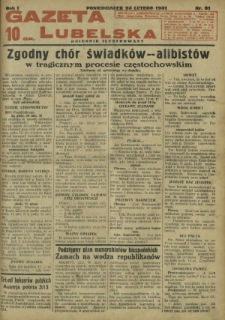 Gazeta Lubelska : dziennik ilustrowany. R. 1, nr 51 (23 lutego 1931)