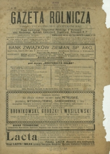 Gazeta Rolnicza : pismo tygodniowe ilustrowane. R. 61, nr 38 (23 września 1921)
