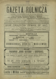 Gazeta Rolnicza : pismo tygodniowe ilustrowane. R. 61, nr 44 (4 listopada 1921)