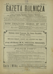 Gazeta Rolnicza : pismo tygodniowe ilustrowane. R. 61, nr 48 (2 grudnia 1921)